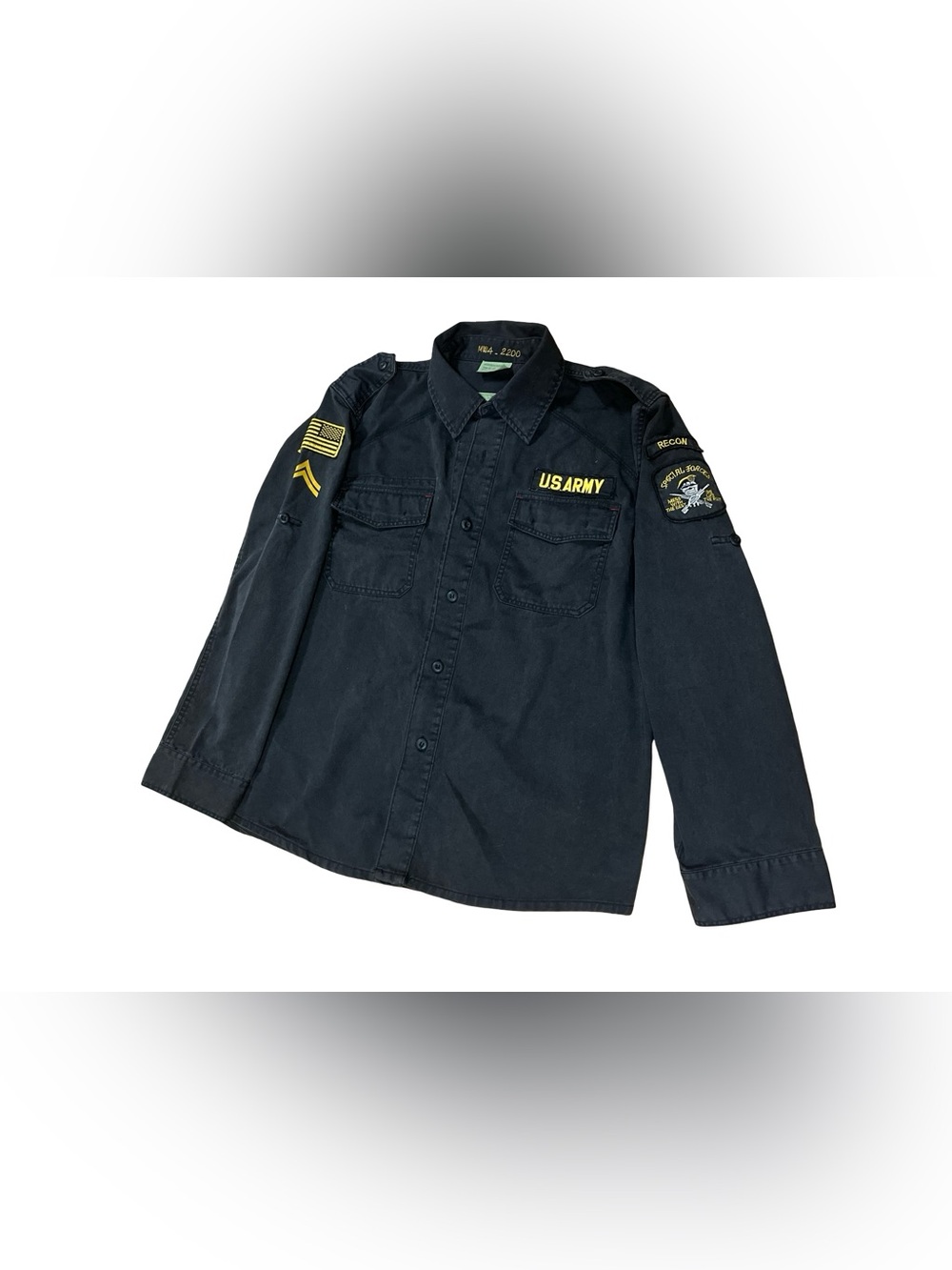 Rothco Ultra Force Army Black Utility Field Shirt Sz M Reg Special Forces Army